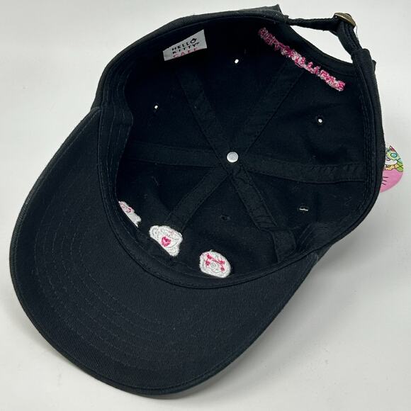Hello Kitty Cafe Dad Hat Baseball Cap Las Vegas Sanrio 6 Panel Strapback Black - Picture 4 of 12